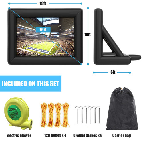 OMFG White Portable Inflatable Projector Screen & Reviews Wayfair